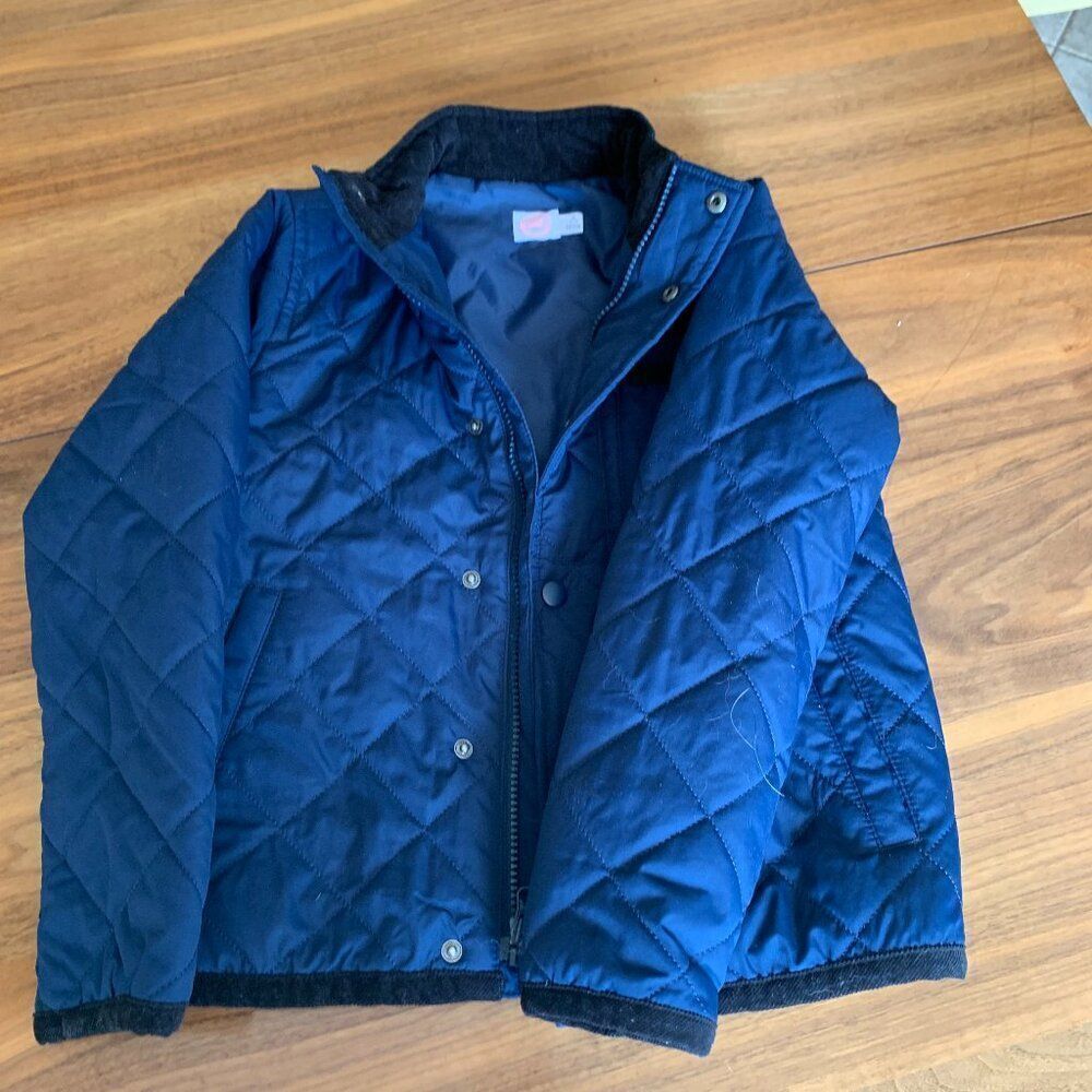 Wonder Nation kids spring jacket, EUC, sz 6-7, navy, insulated, boy or girl